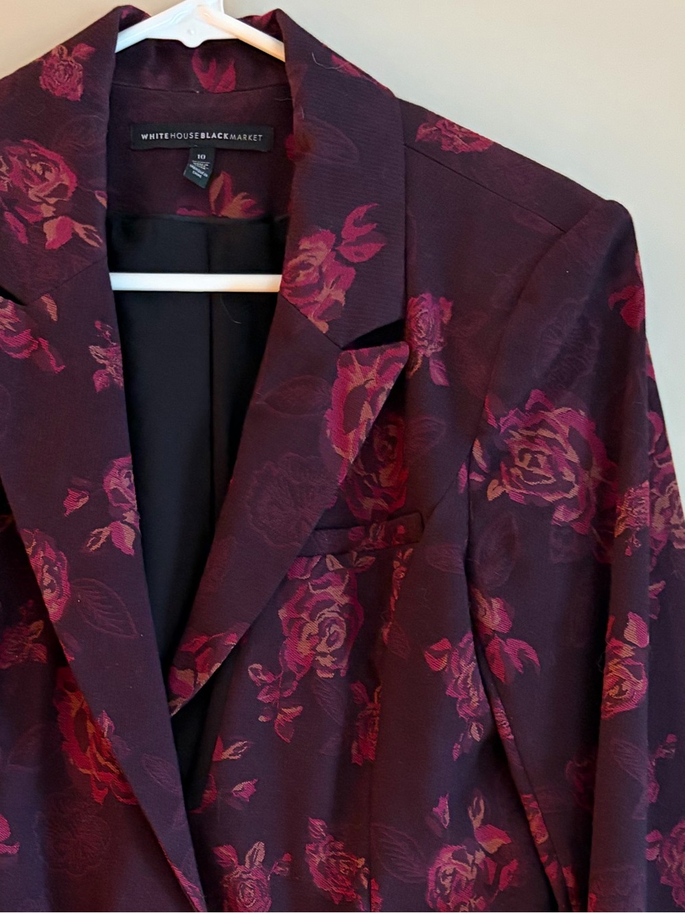 WHBM rose print jacquard skirt suit - Picture 9 of 16